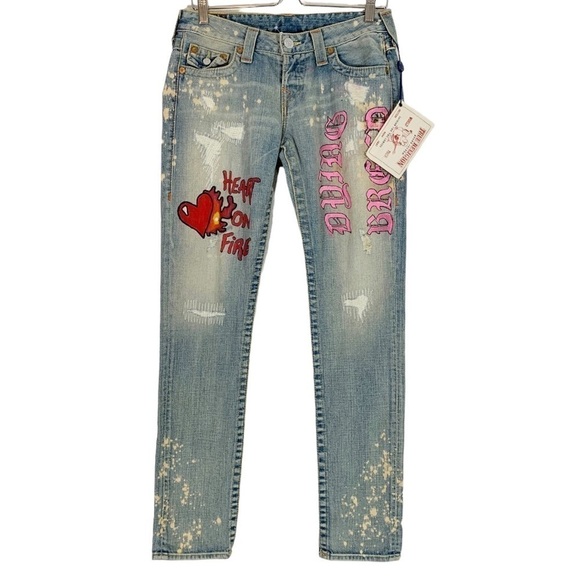 True Religion Cameron Dying Breed Y2k Limited Edition Jeans Size 26 NEW - Picture 1 of 10